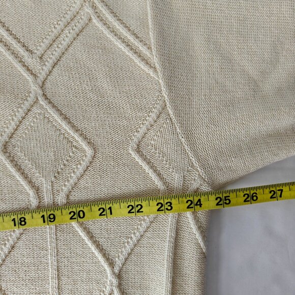 Vintage COOPER Wool Blend Sweater Beige Size Large - Picture 8 of 10